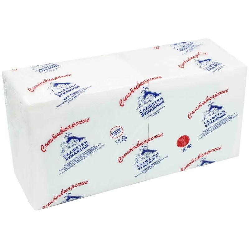 Салфетки бумажные 2 сл. 24х24 белые 250 шт./уп_Л