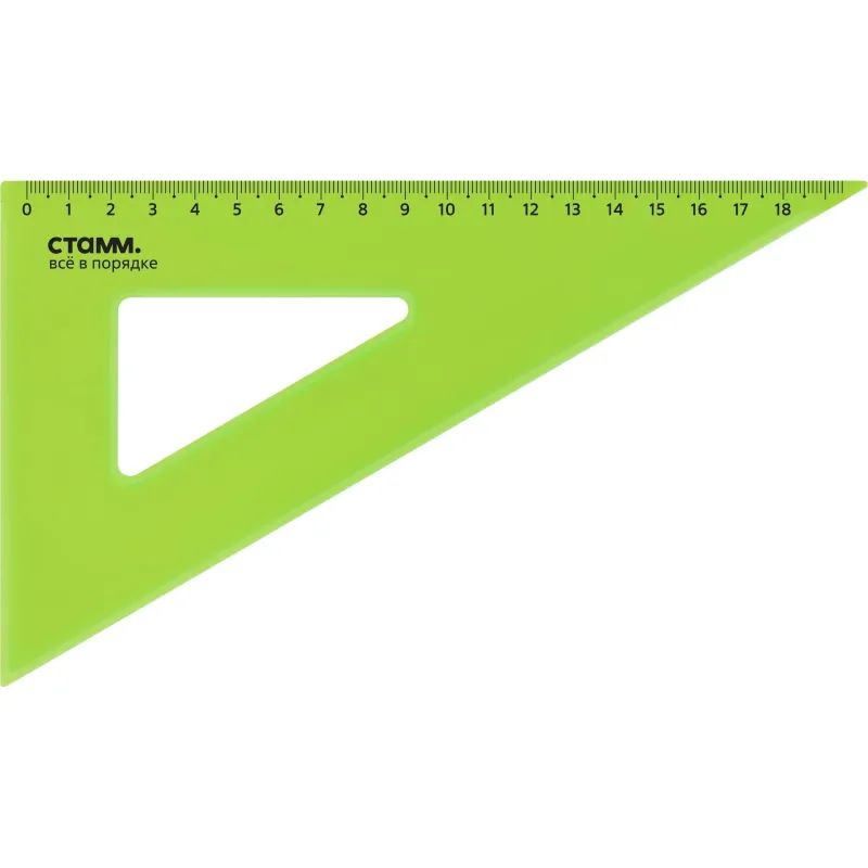 Треугольник 18 см угол 30 градусов Neon Cristal цвет ассорти ТК-47