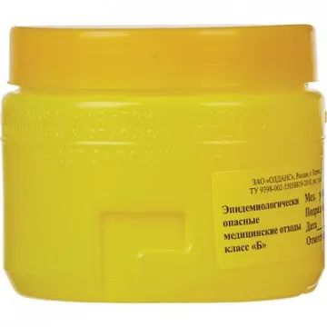 Емкость-контейнер д/сбора ост.инстр.с иглосъем.Б Жел.0,4л.ОЛДАНС