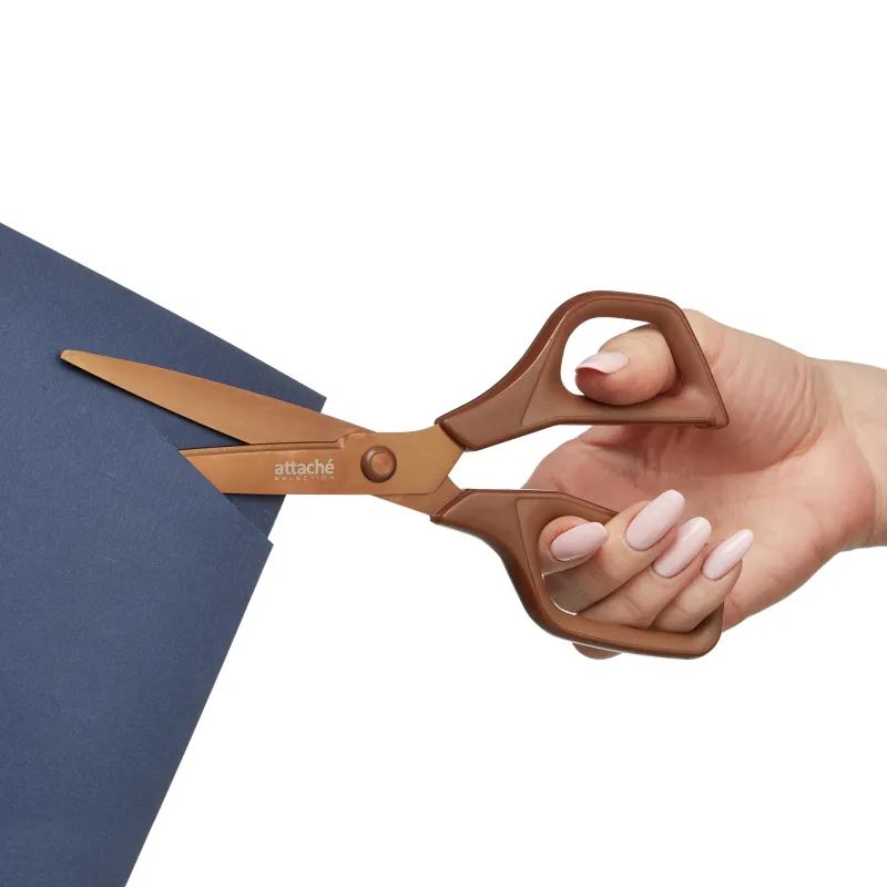 Ножницы Attache selection 3D, 210 мм,покрытие Titanium coffe,цвет кофе