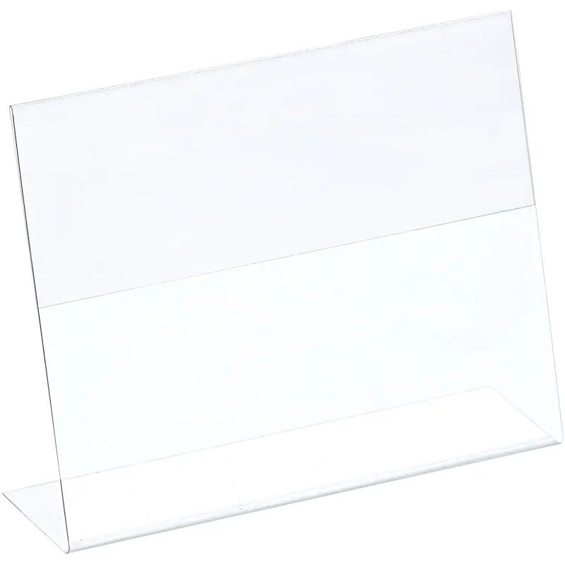 Ценникодержатель настольный д/инф. L-образный 90x70мм, горизонт.,20шт/уп.