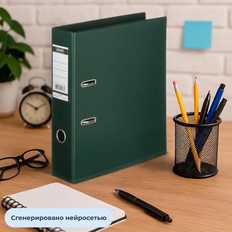 Папка-регистратор Strong Line 70мм,т.-зеленый, ПБП2,карм.кор