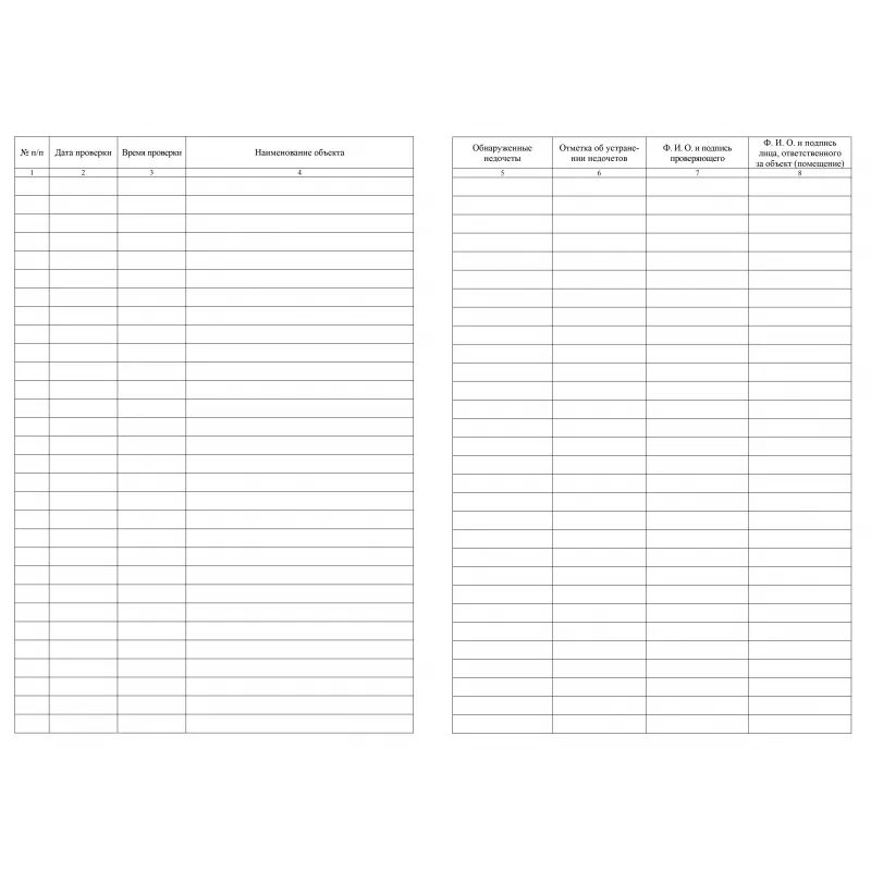 Журнал проверки противопожарного состояния помещ. перед их закрытием КЖ 805