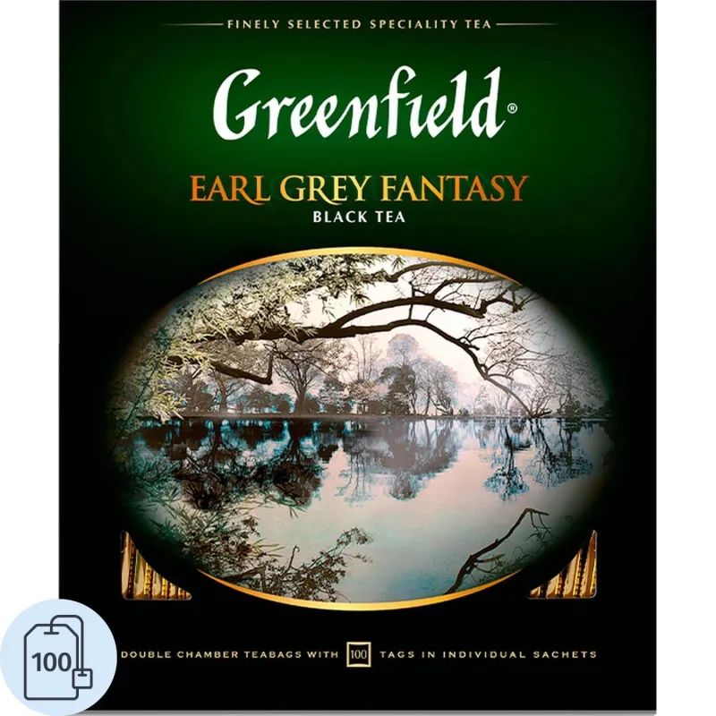 Чай Greenfield Earl Grey Fantasy черн.фольгир 100 пак/уп 0584-09