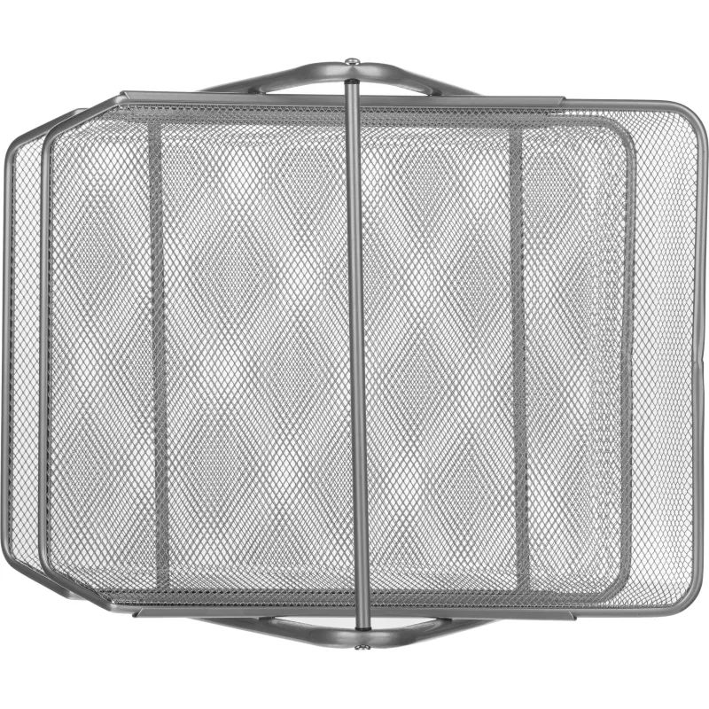 Лоток горизонтальный для бумаг 2секции Attache 200x355x275мм мет. сет сереб