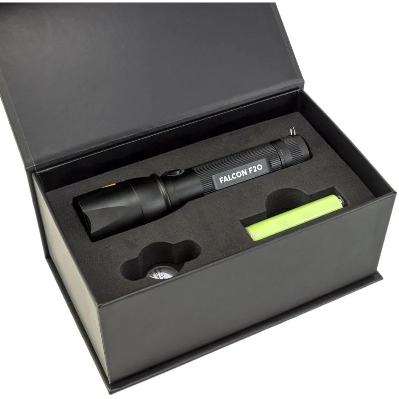 Фонарь ЯРКИЙ ЛУЧ F20 Falcon CREE XP-L HI, 3 режима, аккум