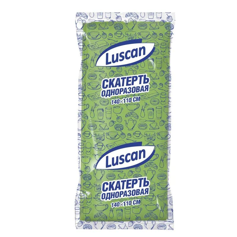 Скатерть одноразовая Luscan, 110х140см, зеленая