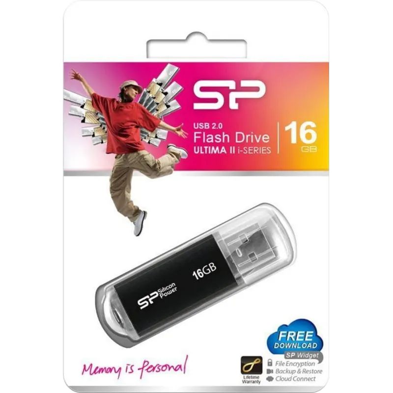 Флеш-память Silicon Power Ultima II I-Ser, 16Gb, USB 2.0, SP016GBUF2M01V1K