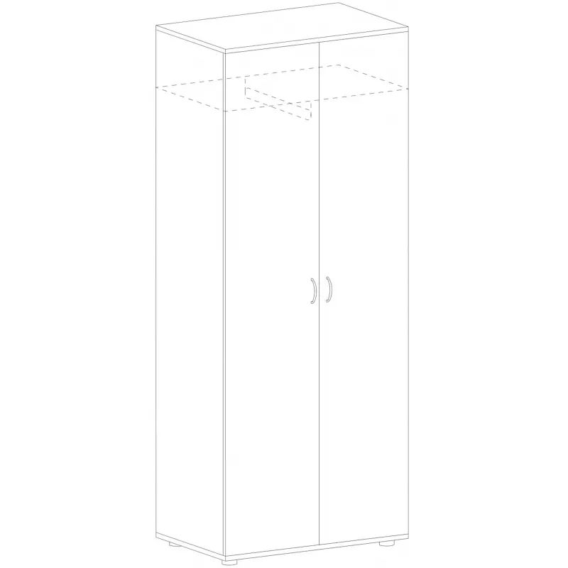 Гардероб IN Рондо Ш11 береза 804х450х2149