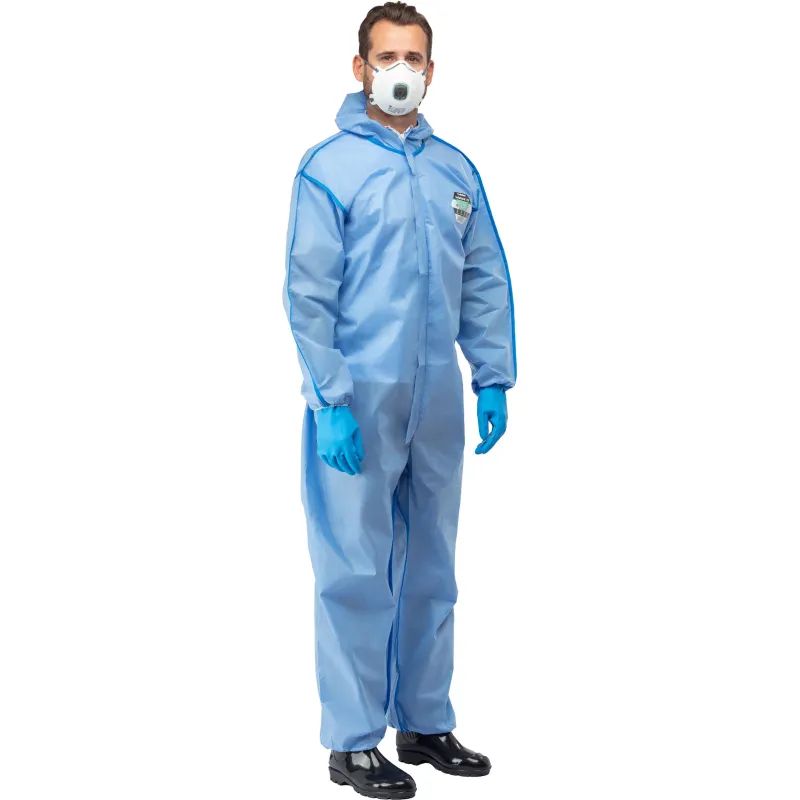 Комбинезон одноразовый защитный с капюшоном SafeGard76 синий р-р М (ESB428)