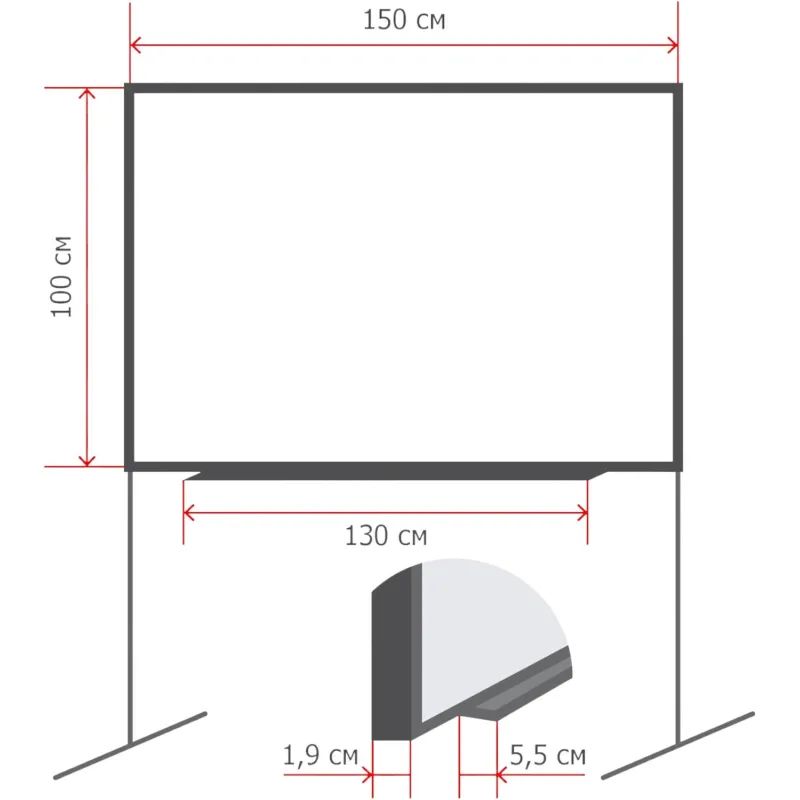Доска меловая магнитная-зелен/маркерн-белая Attache Twist 100х150вращ.мобил