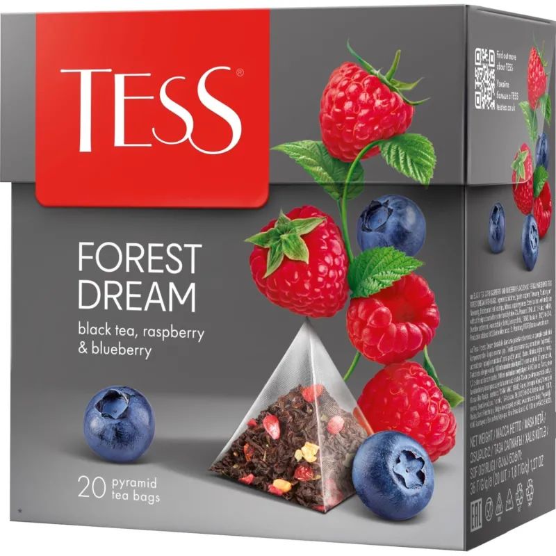 Чай TESS FOREST DREAM черный пирамидки 20шт