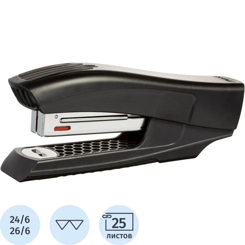 Степлер Maped GREENLOGIC до 25 листов,№24/6,переработ.пластик,черный,353411