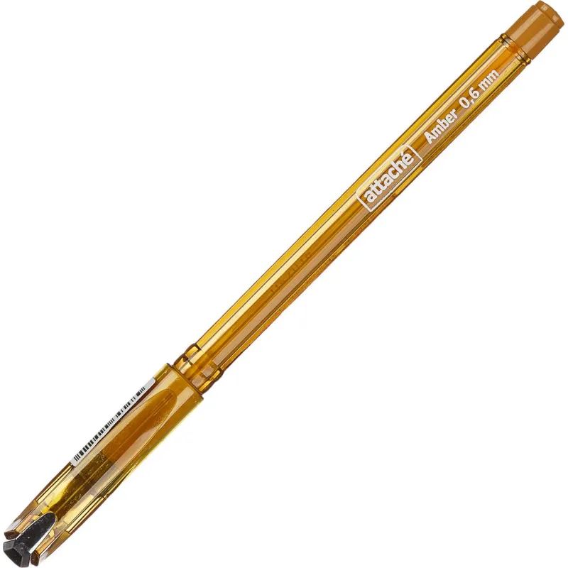 Ручка шариковая неавтомат. Attache Amber 0,6мм, с манжет, синий стерж