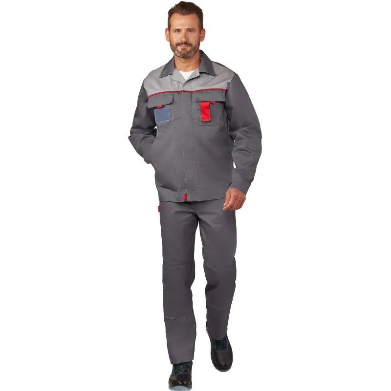 Костюм рабочий летний муж л10-КПК т-сер/св-сер(р.44-46)182-188 (серия Л)