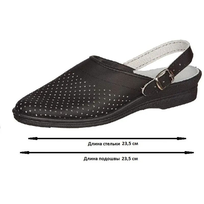 Сабо жен.нат.кожа цв.чёрный(р.36) (4-12-7)