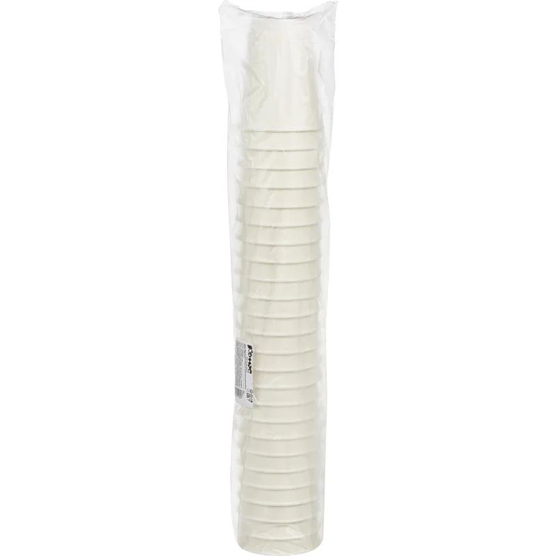 Стакан одноразовый бум 2-сл. d-90мм 300мл белый КОМУС (25шт/уп)