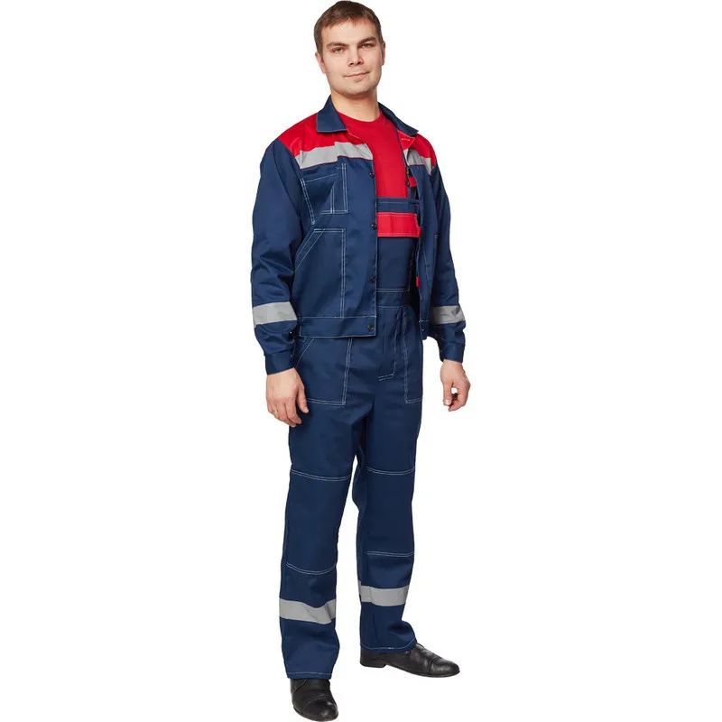Костюм рабочий летний муж. л20-КПК син/красн (р.56-58) 170-176 (Арсенал-СП)