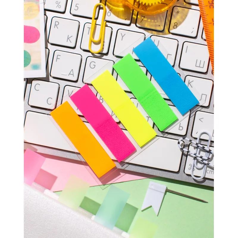 Клейкие закладки пласт. 5цв.по 20л. 12ммх45 Attache &#039;030951023