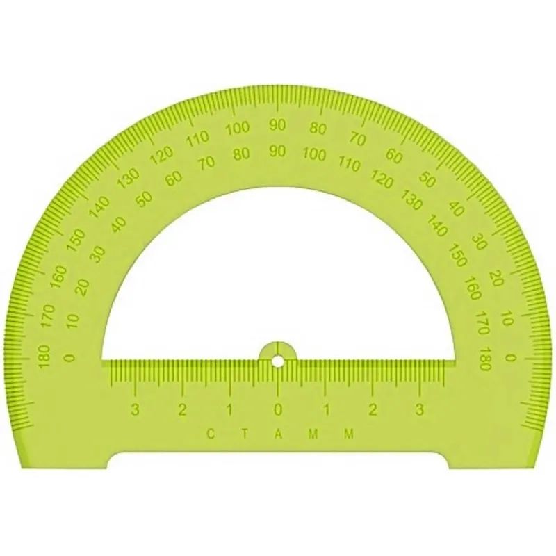 Транспортир 12см,NEON   Cristal  цвет ассорти ТР-31