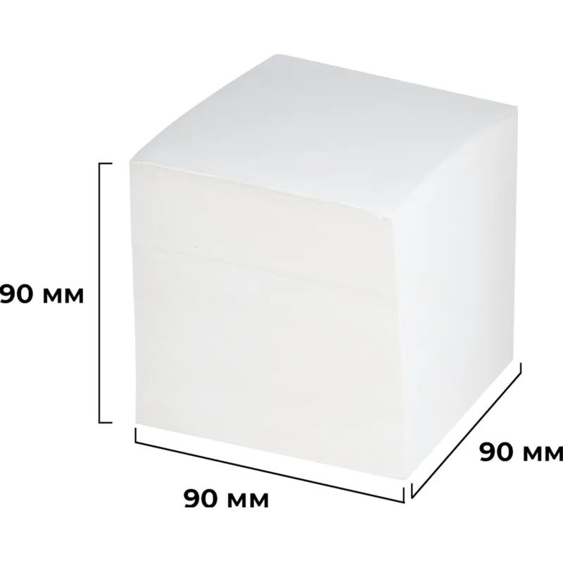 Блок для записей ATTACHE ЭКОНОМ на склейке 9х9х9 белый 60 г, 65