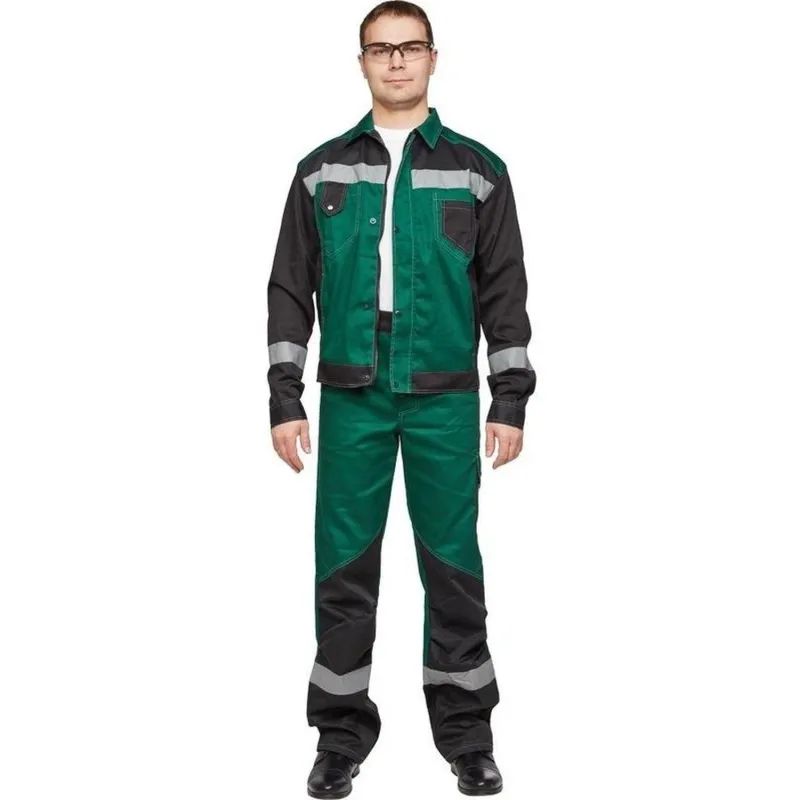 Костюм летний муж л21-КБР зел/чер (р.44-46) 182-188 (серия Л)