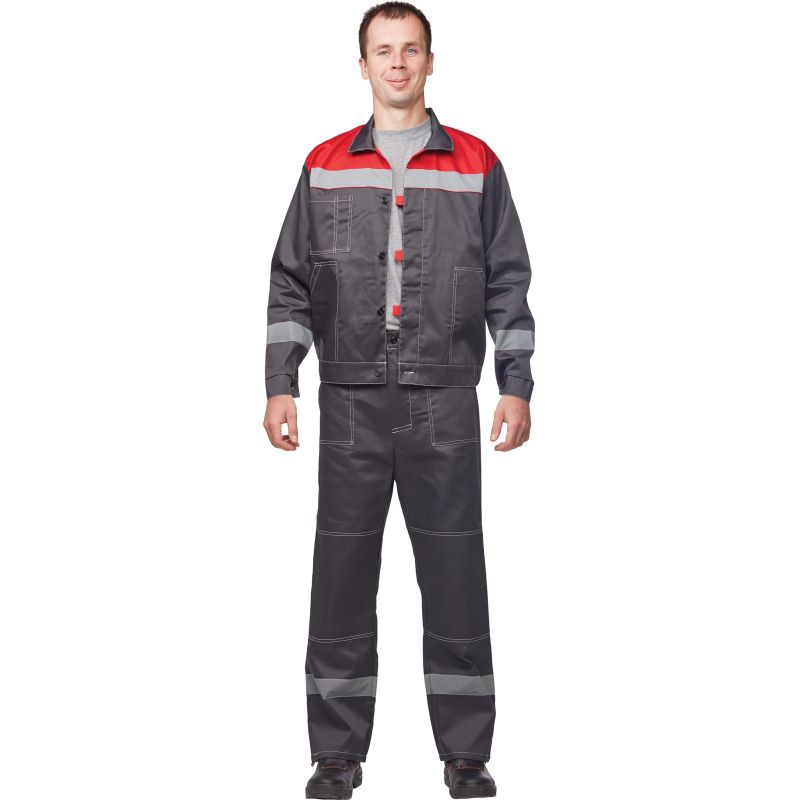 Костюм летний муж. Л20-КБР сер/красн (р.44-46) 170-176 (Арсенал-СП)