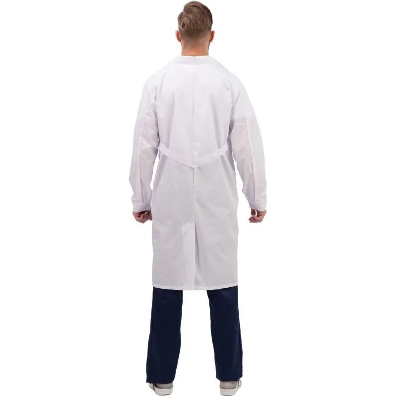 Халат для медицинского персонала муж. м04-ХЛ цв.бел. (р.52-54) 170-176