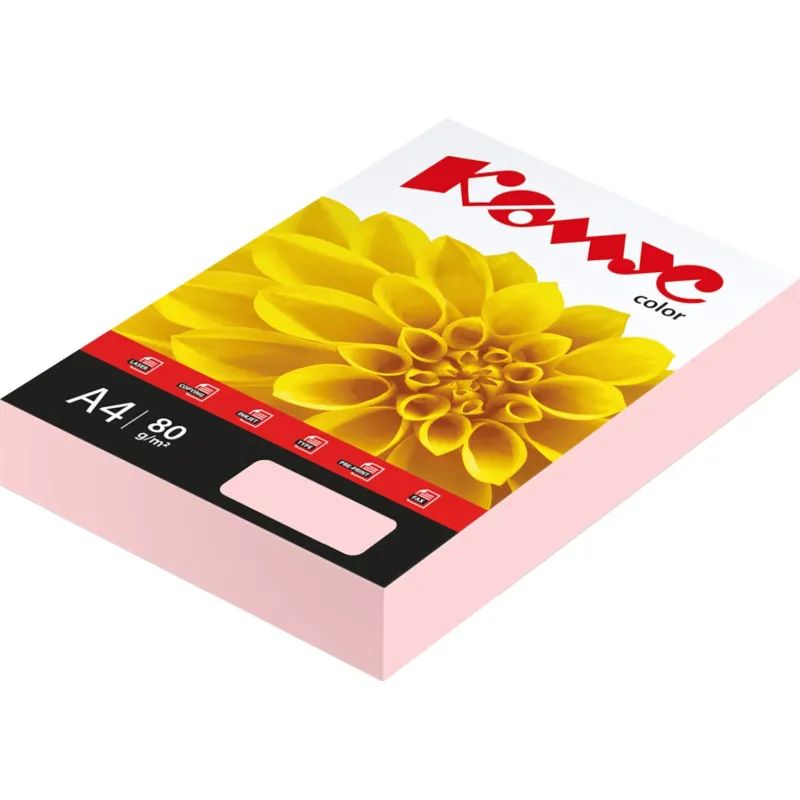 Бумага цветная Комус Color (роза пастель), 80г, А4, 500 л.
