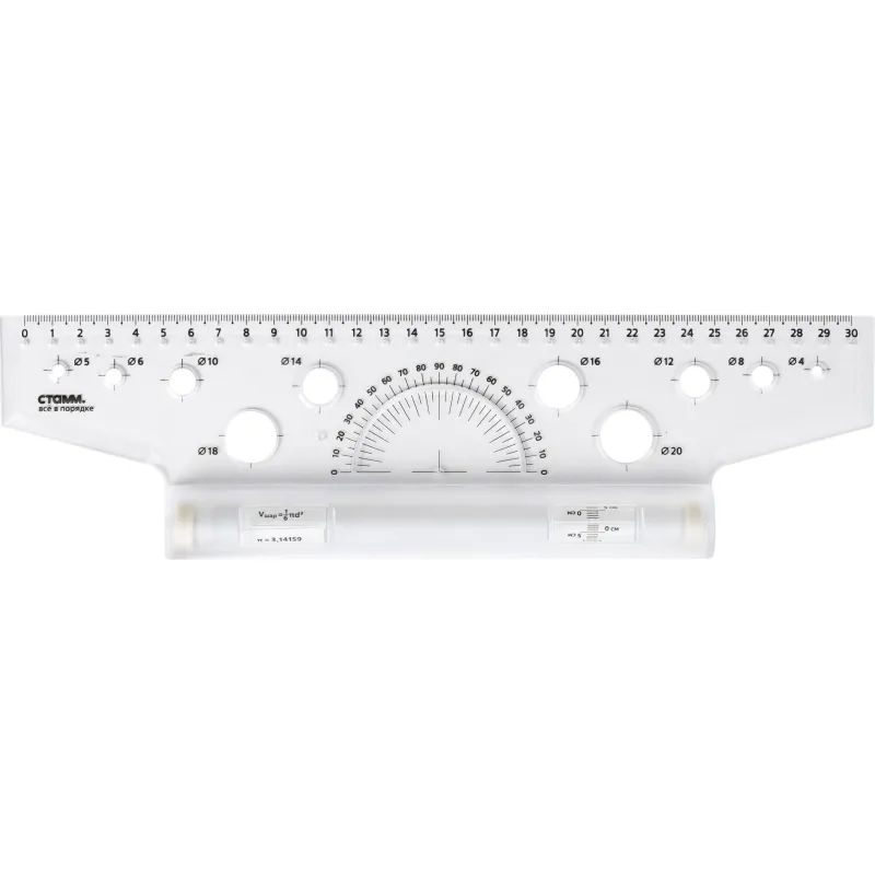 Линейка инерционная (рейсшина) 30см СТАММ &#039;ЛР25/ЛР-30478