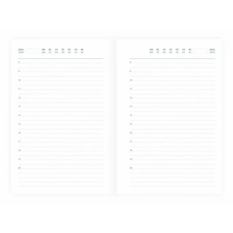 Ежедневник недатированный синий,А5,148х218мм,176л,ATTACHE Вива