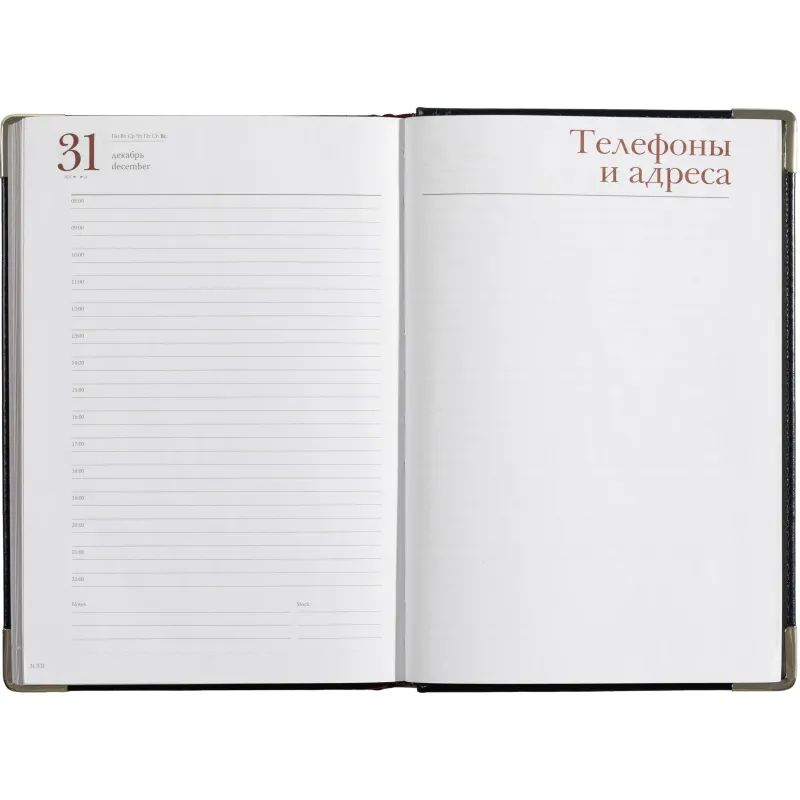 Ежедневник полудатированный А5+, 208л, BOSS темно-синий 3-404/272