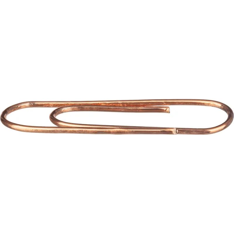 Скрепки ICO омедненные, 28 мм, негофрированные, золотистые, 100 шт/уп