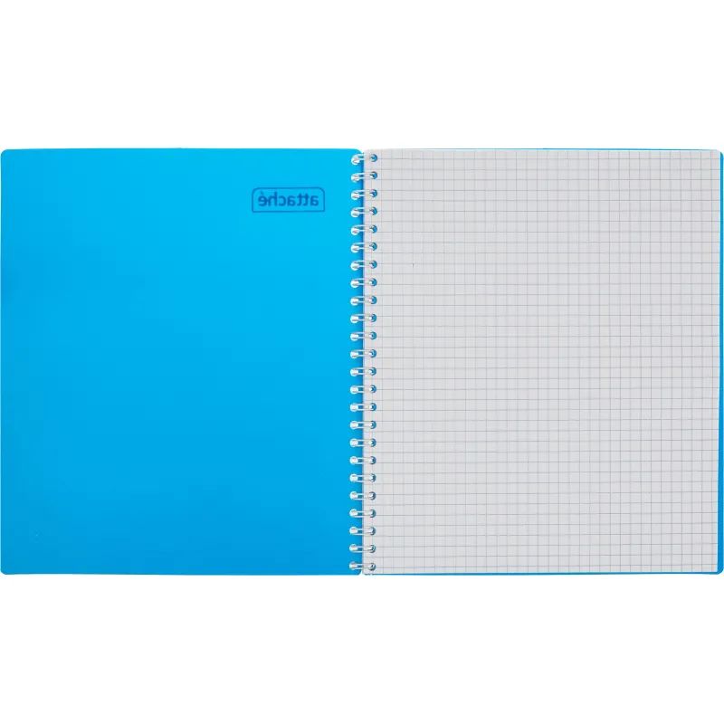 Тетрадь общая Attache 80л клетка А5,спираль, обложка Plastic