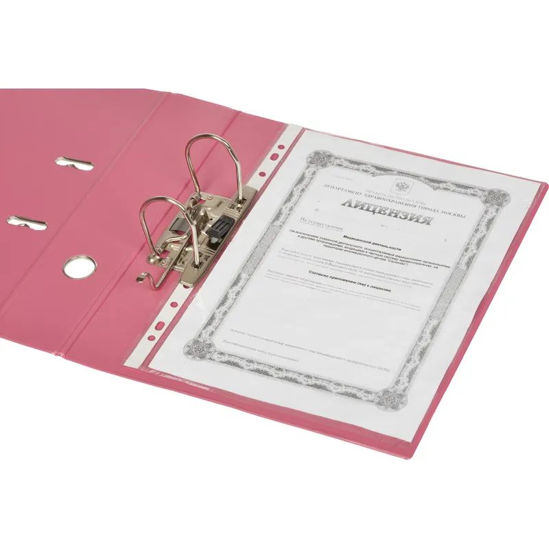 Папка-регистратор Strong Line 70мм, фуксия , ПБП2,карм.кор