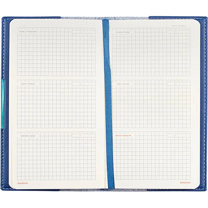 Еженедельник недатированный А6  METROPOL  (СИНИЙ) 3-492/01