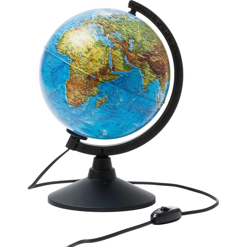 Глобус физико-политический с подсветкой,210мм