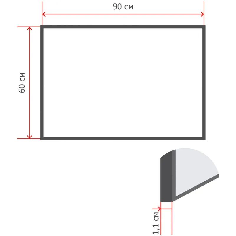 Доска пробковая 60х90 алюмин. рама ATTACHE