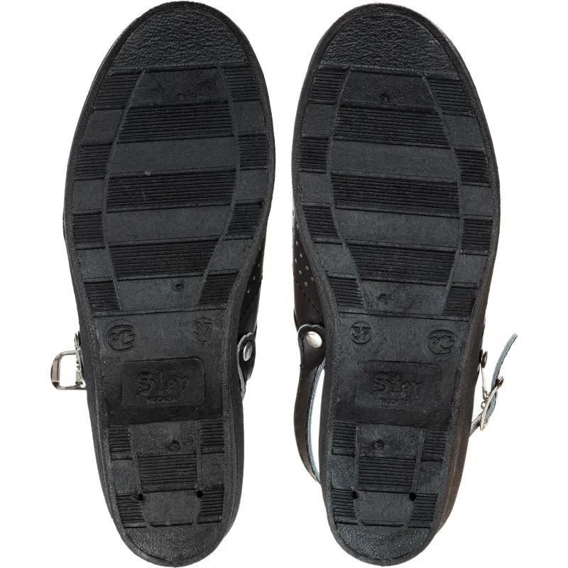 Сабо жен.нат.кожа цв.чёрный(р.38) (4-12-7)