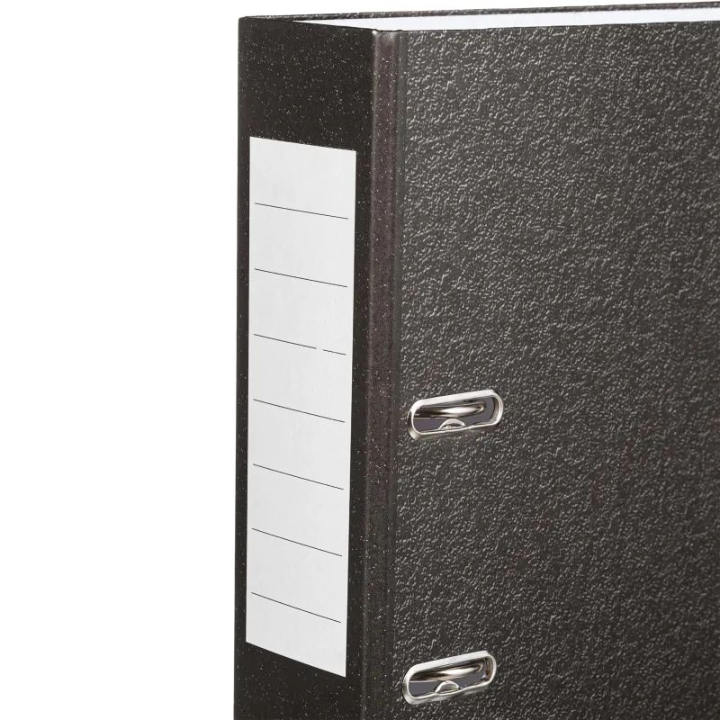 Папка-регистратор мрамор ,80 мм Элементари , мет уголк.,бум./бум.,черн