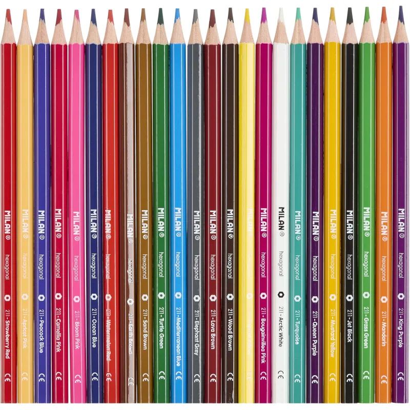 Карандаши цветные 24цв 6-гран Milan, 80024