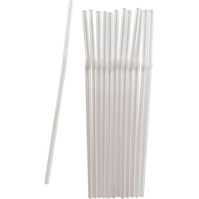 Трубочка для коктейля гофр. 210мм,d=5мм, прозрачн 250шт/уп.ПП (105983)