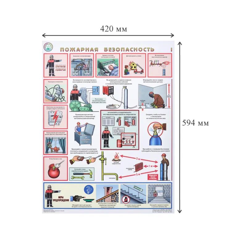 Плакат информационный пожарная безопасность, комплект из 3-х листов