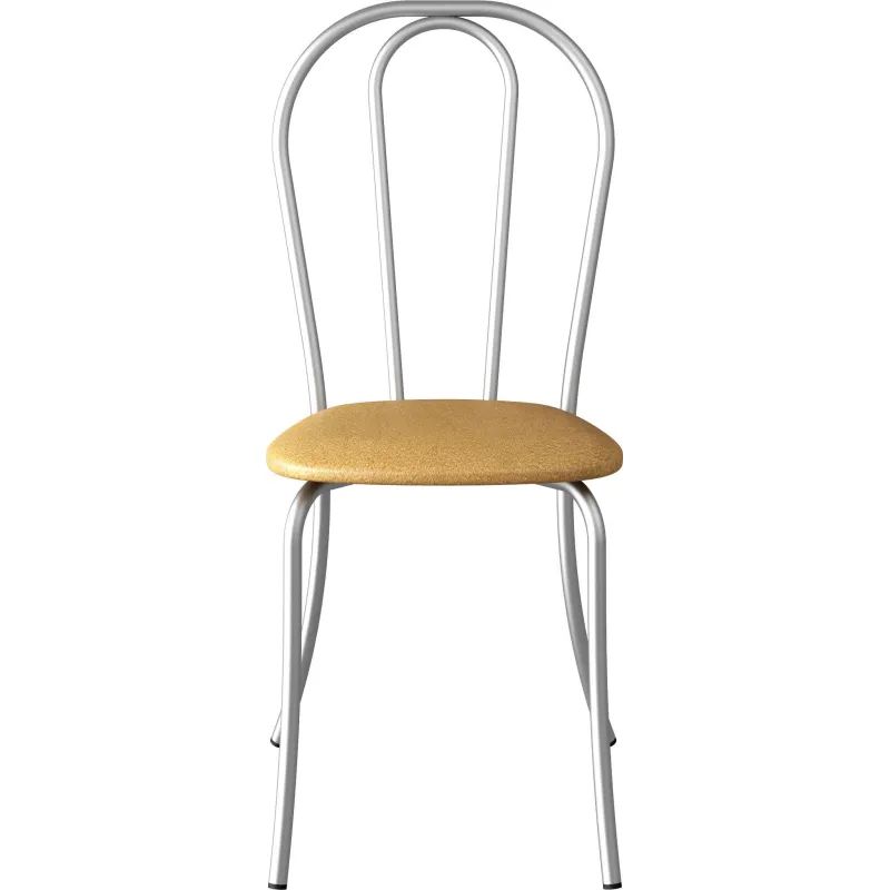 Стул для столовых UD_Вереск СМ7/6-05 карк сереб.металл, к/з бежевый К-009