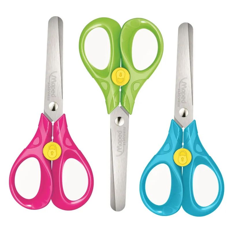 Ножницы Maped SECURITY 3D 130мм, эргоном.пластик. ручки,ассорти,473110