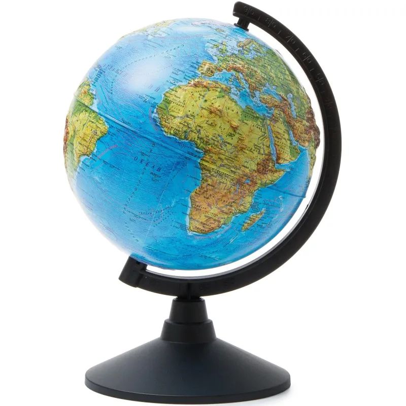 Глобус физический рельефный,210 мм