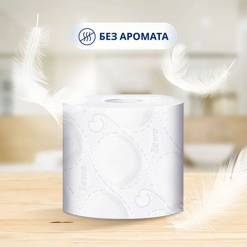 Бумага туалетная Zewa Deluxe 3сл бел 100%цел втул 17м 150л 8рул/уп 5366