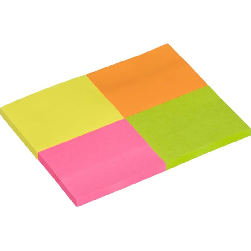 Стикеры Kores бум.для зам. 40х50 неон.гамма 4шт./уп.по 50л. &#039;48450