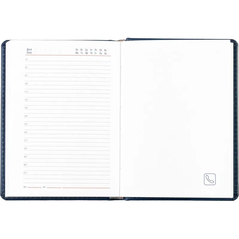 Ежедневник недатированный синий,А6,110х155мм,176л,ATTACHE Сиам