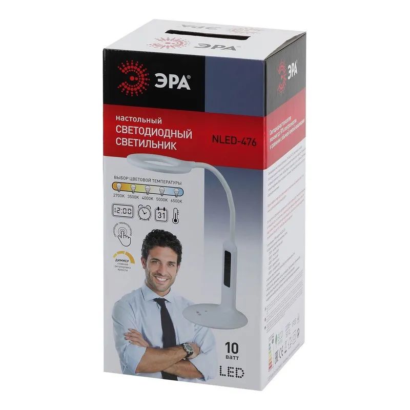 Светильник настольный Эра NLED-476-10W-W белый